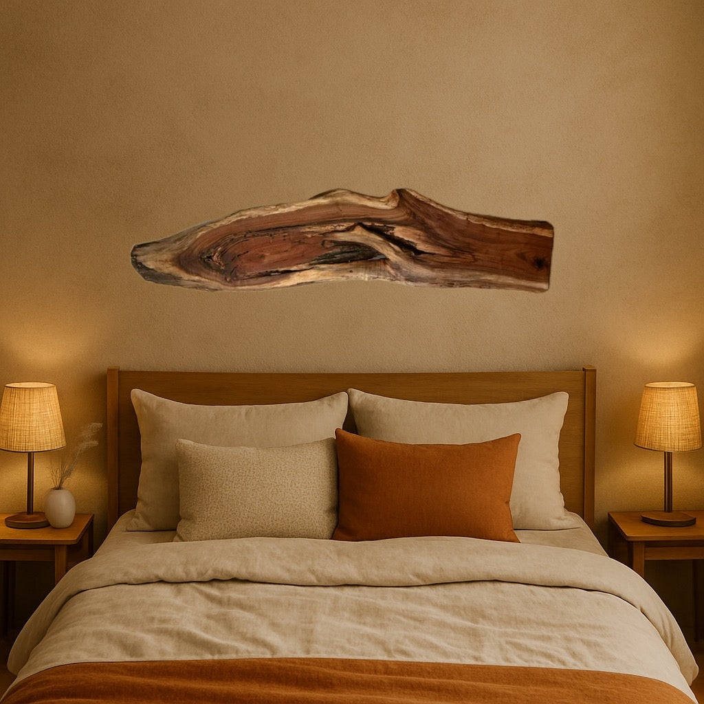 Live-Edge Walnut Wall Art | One-of-a-Kind Natural Wood Decor (54″×12″)