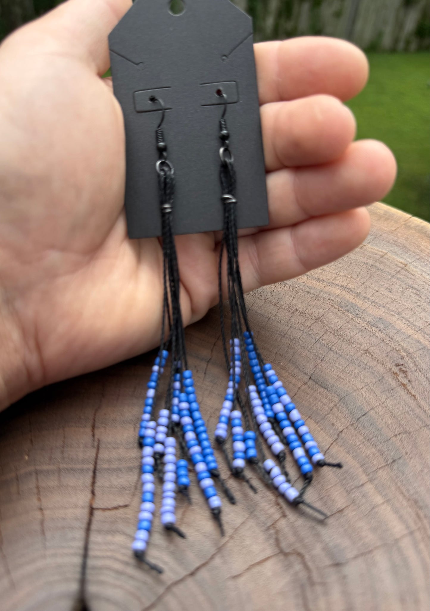 Beaded Fringe Earrings | Luxe Boho Dangles (Short Statement)