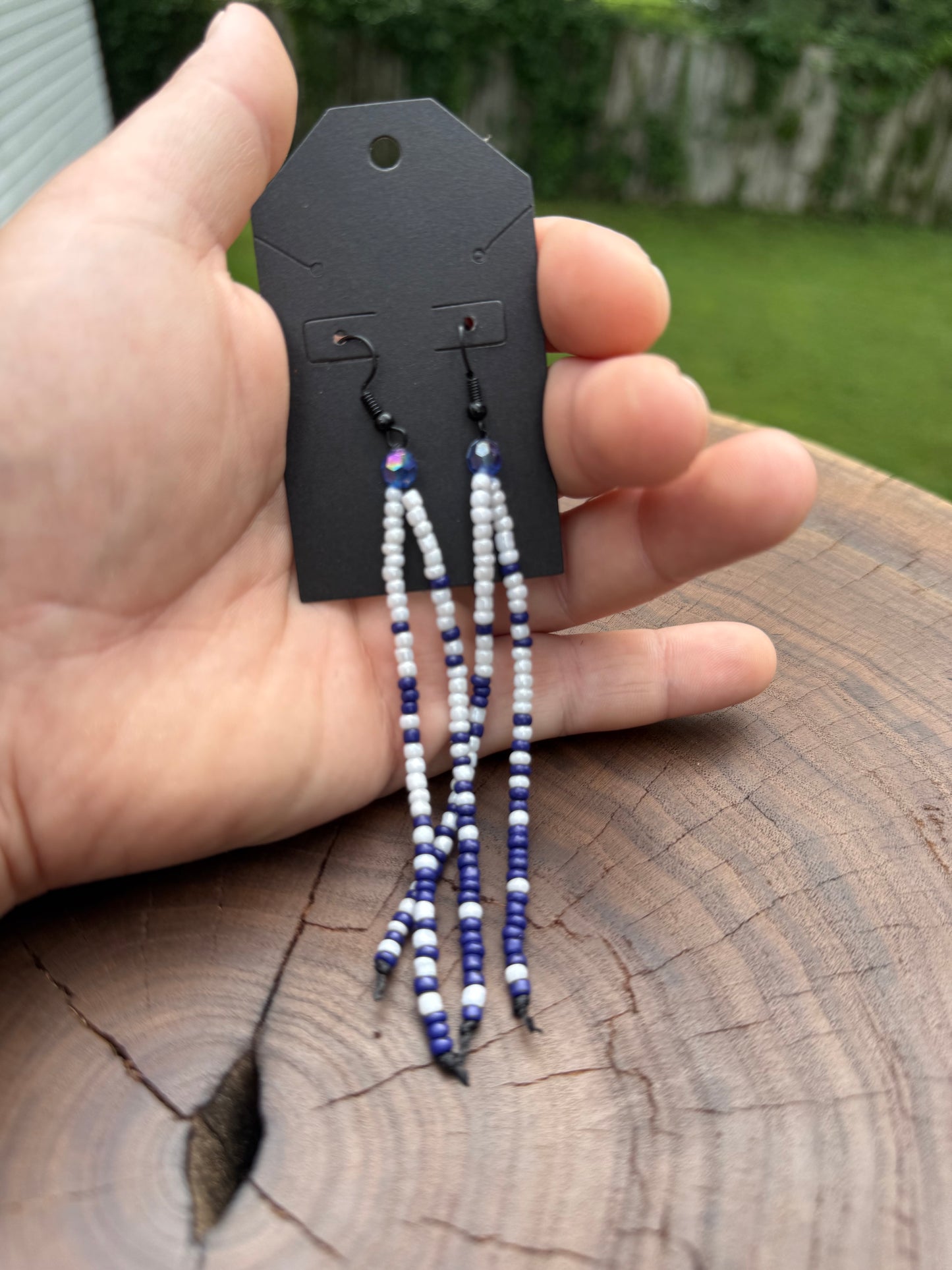 Beaded Fringe Earrings | Luxe Boho Dangles (Short Statement)