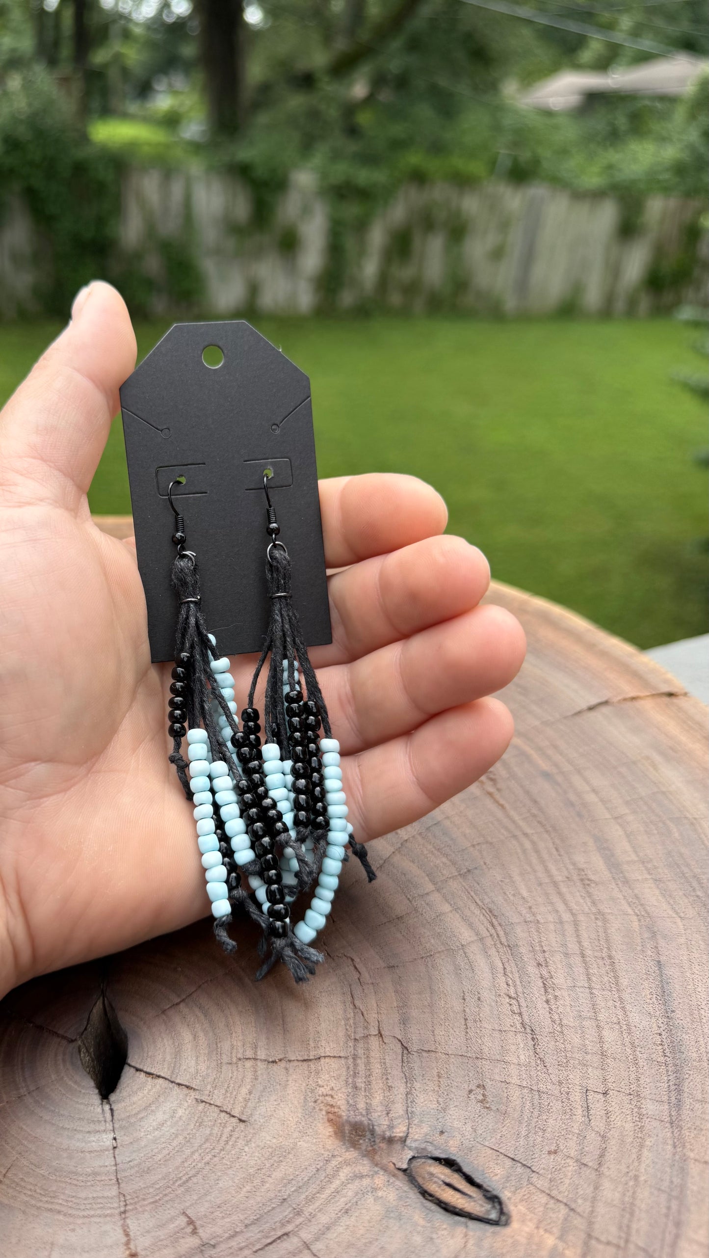 Beaded Fringe Earrings | Luxe Boho Dangles (Short Statement)