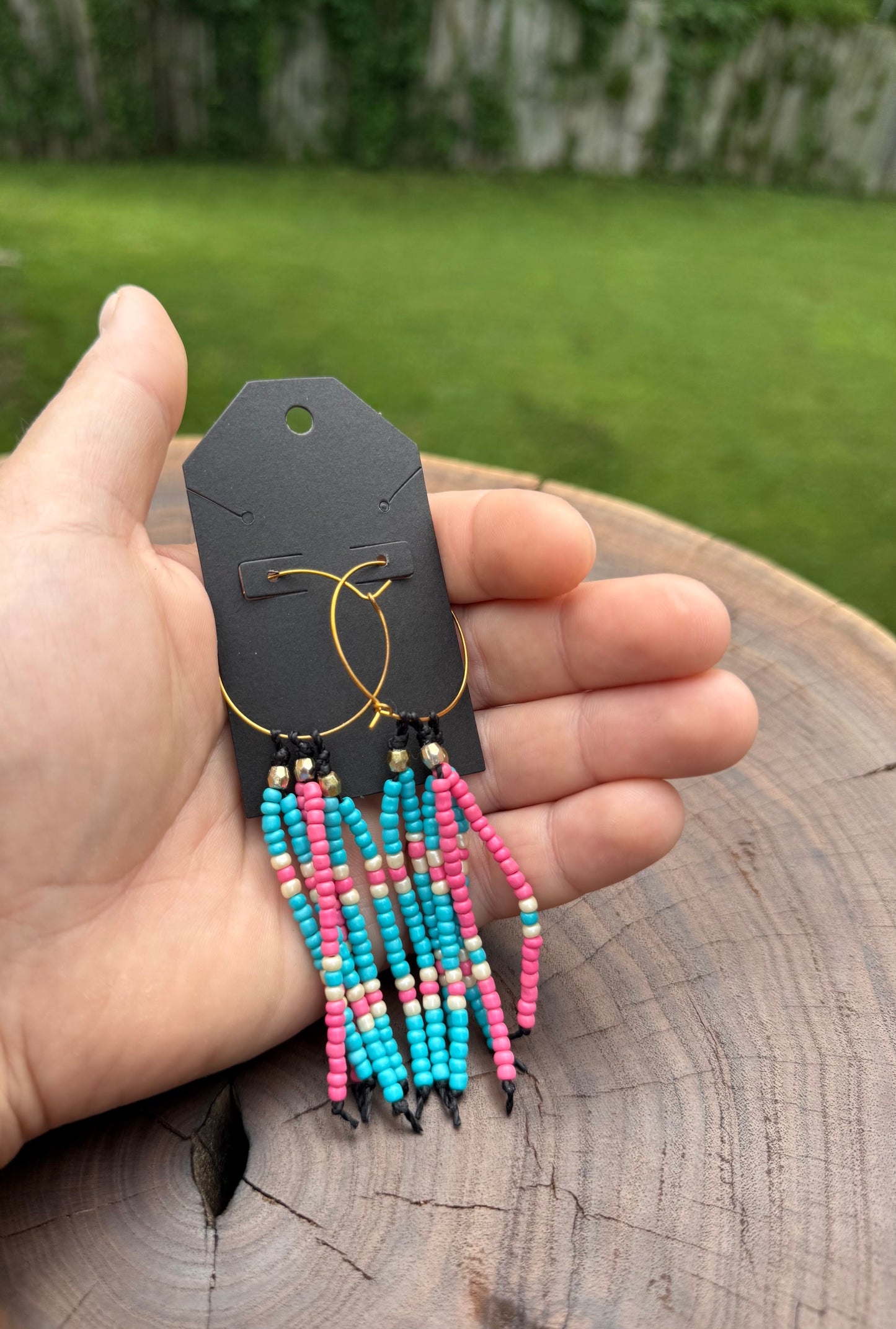 Beaded Fringe Earrings | Luxe Boho Dangles (Short Statement)