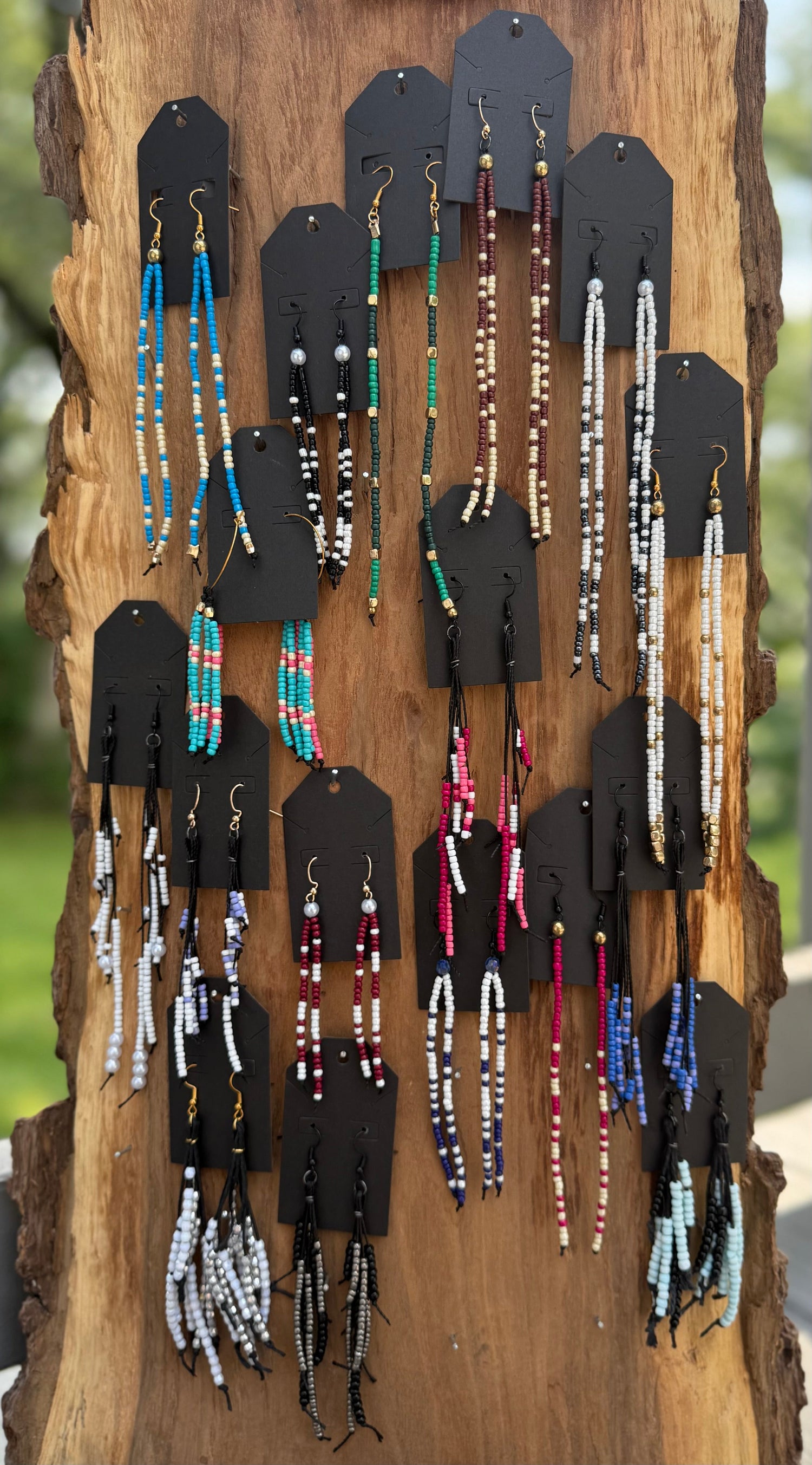Fringe Dangle Earrings - Handcrafted by Elsy