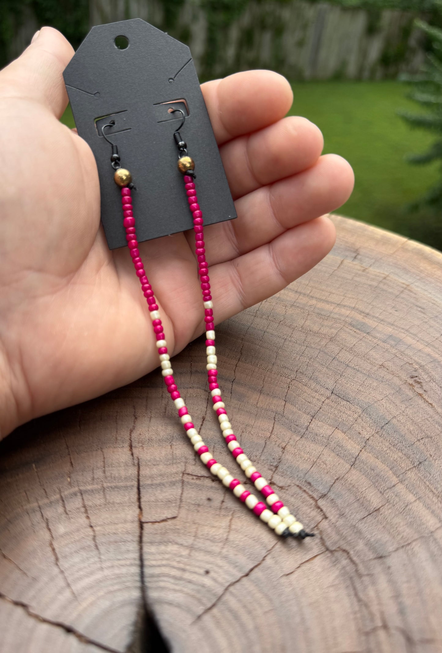 Long Beaded Fringe Earrings | Statement Boho Dangle Jewelry