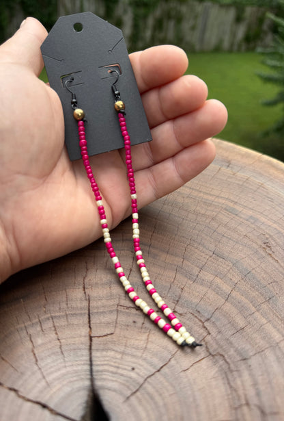 Long Beaded Fringe Earrings | Statement Boho Dangle Jewelry