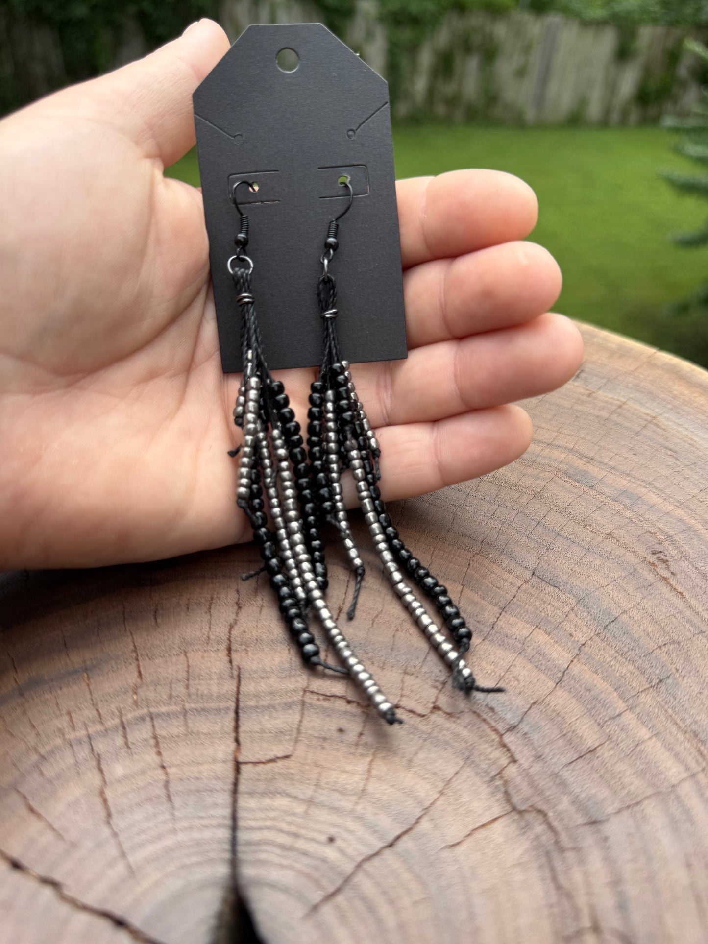Beaded Fringe Earrings | Luxe Boho Dangles (Short Statement)